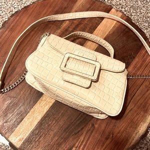 Cream colored snake skin Zara bag, barely used 🐍